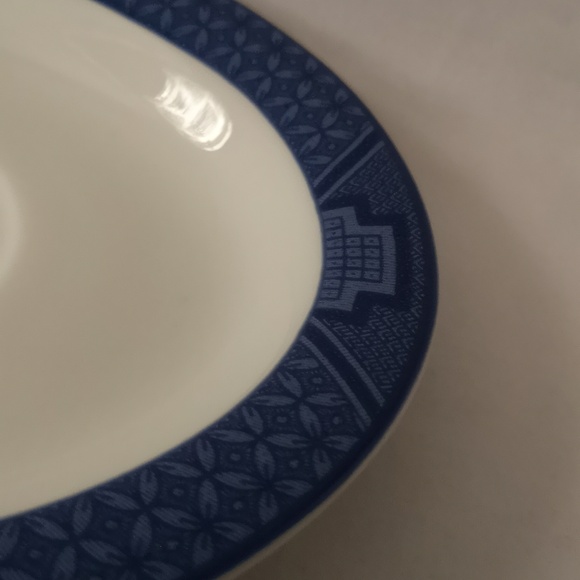 Lovely Vintage Royal Doulton Real Old Willow Repro Gravy & Underplate Blue White - Picture 5 of 6